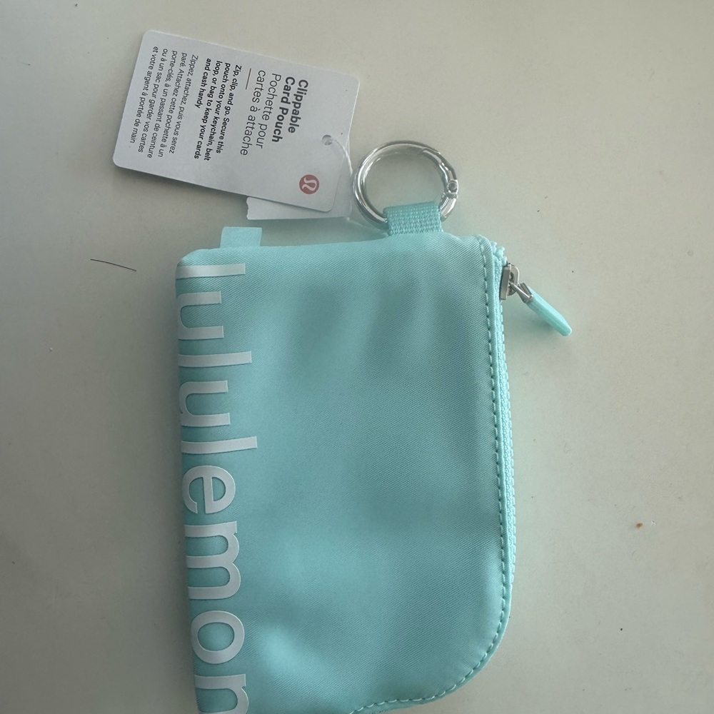 lululemon athletica Light Aqua Keyring Pouch